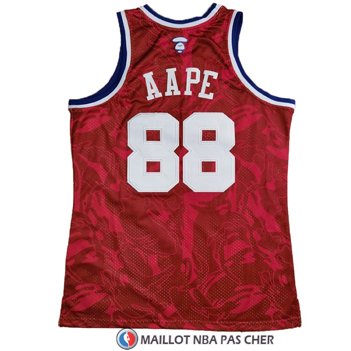 Maillot All Star 1988 Aape x Mitchell & Ness Rouge